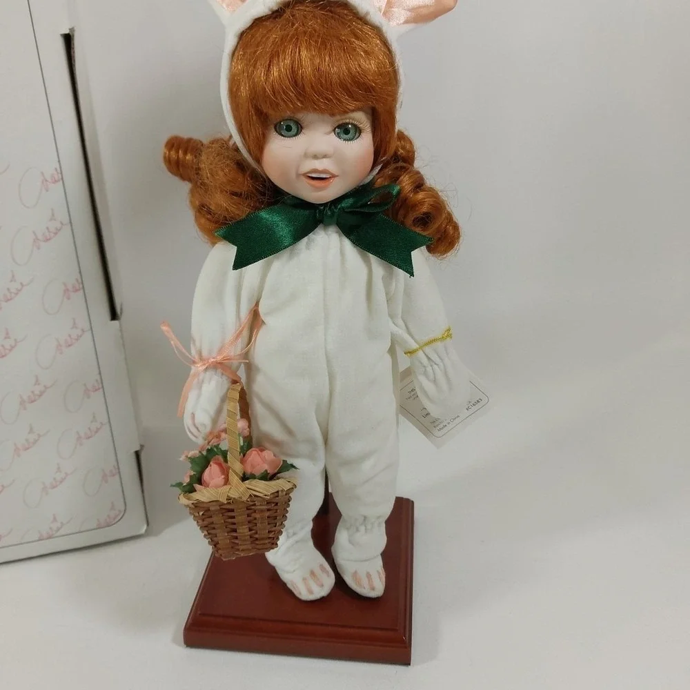 Marie Osmond Velveteen Rabbit Kelly Porcelain Collector Doll Bunny Ears‎ In Box